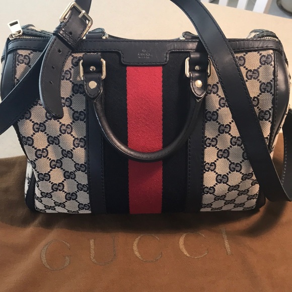 gucci boston bag blue